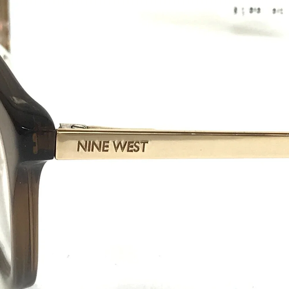 Nine West Eyeglasses Frames NW8004 210 Clear Brown Gold Cat Eye 52-17-135